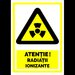 Indicator de securitate atentie radiatii ionizante